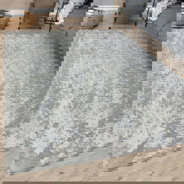 Machine Washable Flatweave Rug in Grey