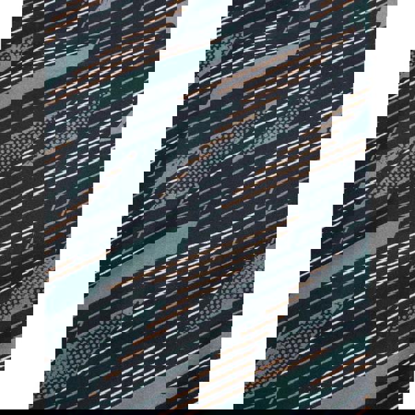 Black and copper geometric tie on Speedo girls hyperboom allover medalist swimsuit