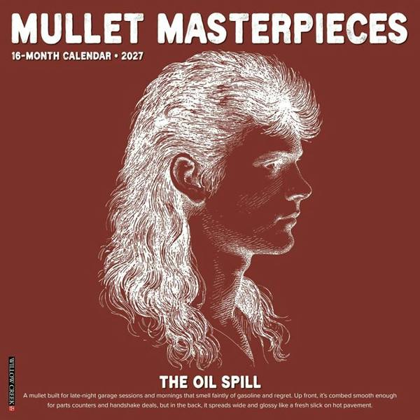 Mullet Masterpieces Calendar 2027, Wall Calendars, Month To View, Humour, Gift