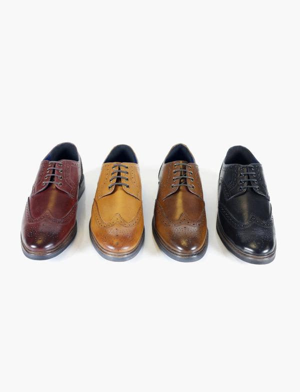 Front London Morrison Brogue Shoes - Burgundy