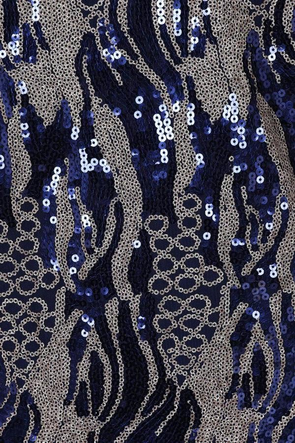 HotSquash Round Neck Sequin Party Top