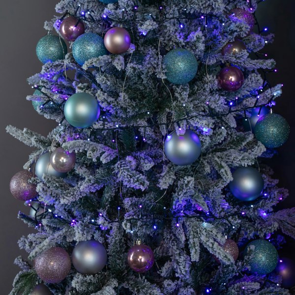 Samuel Alexander 6m 240 LED TreeBrights Christmas String Lights with Timer in Blue, Purple & White