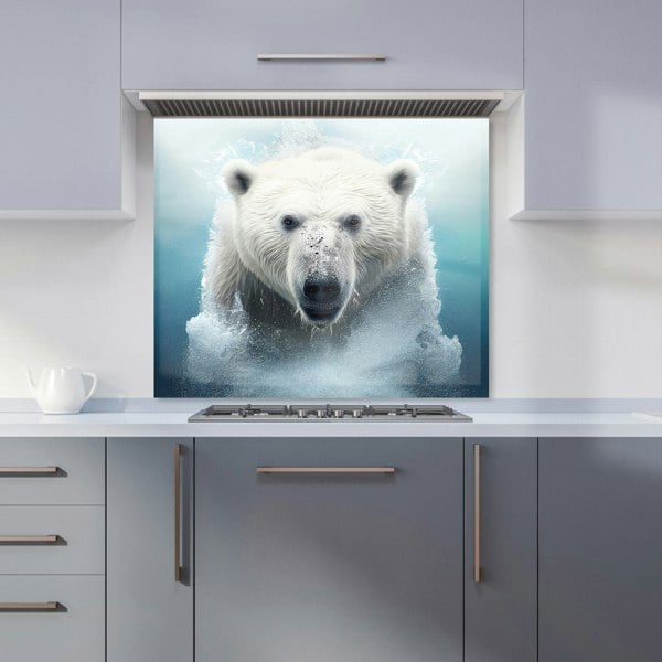 Warren Reed - Designer Polar Bear Splashart Kitchen Splashback