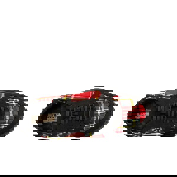 Embassy London Strada - Black & Red Tartan - Men's Tartan Leather & Suede Trainer