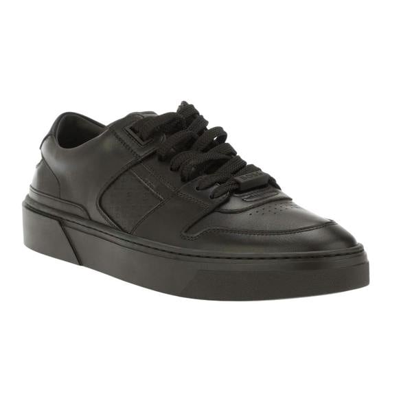 Boss Mens Gary Leather Tennis Shoes - Black - 