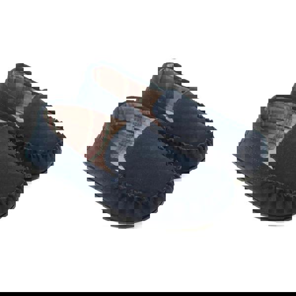 Eastern Counties Leather Mens Harris Suede Moccasins - Navy - 