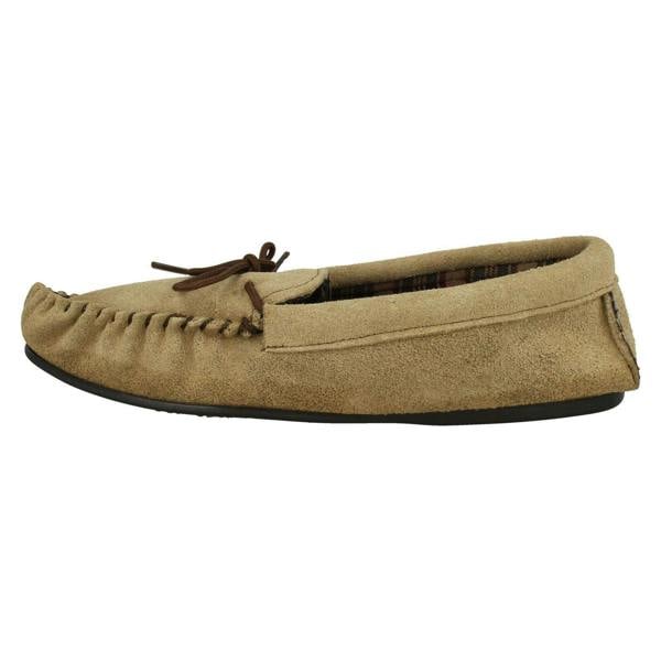 Mens Vamp Slippers Moccasin
