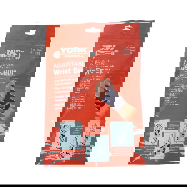 York Barbell Adjustable Wrist Support Front Packaging