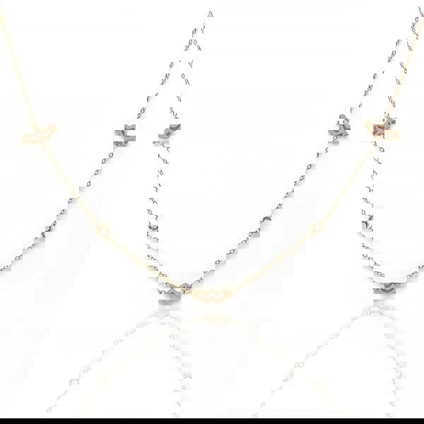 Say It With Aquarius Necklace with CZ Stones - Rose Gold Plated