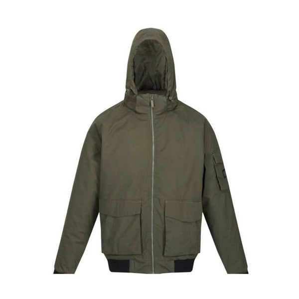 Regatta Mens Faizan Hooded Waterproof Jacket - Dark Khaki