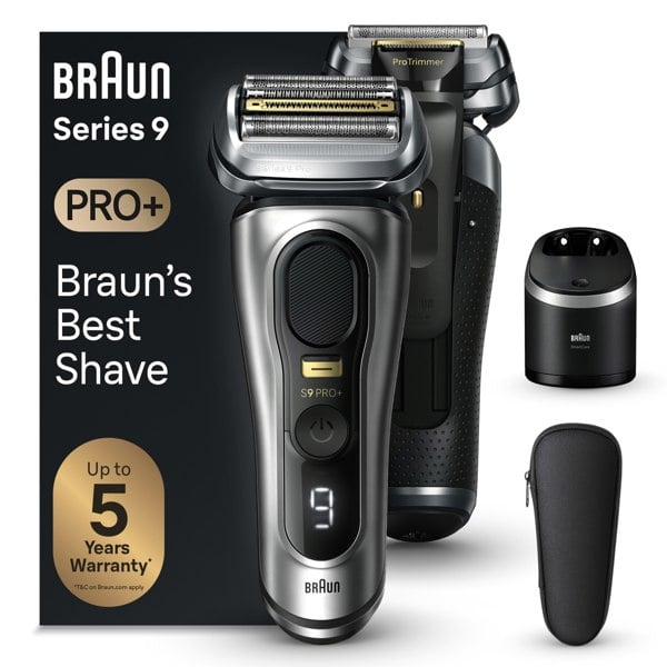 Braun Series Series 9 PRO+ Electric Shaver, SmartCare Center, Wet & Dry, 9467cc, Silver