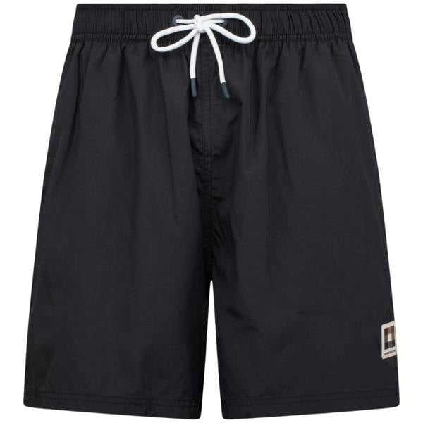 Aquascutum Active CC PIPING BEACH SHORTS AB_B006_BB004 16 Black Swim Shorts Mens S