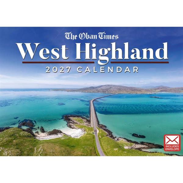 The Oban Times, West Highland A4 Calendar 2027, Wall Calendars, Month To View, Travel, Gift