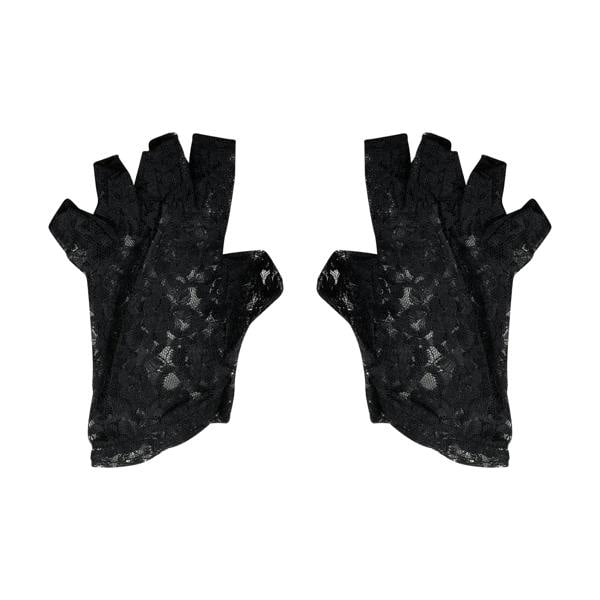 Bristol Novelty Womens/Ladies Fingerless Lace Gloves - Black - 