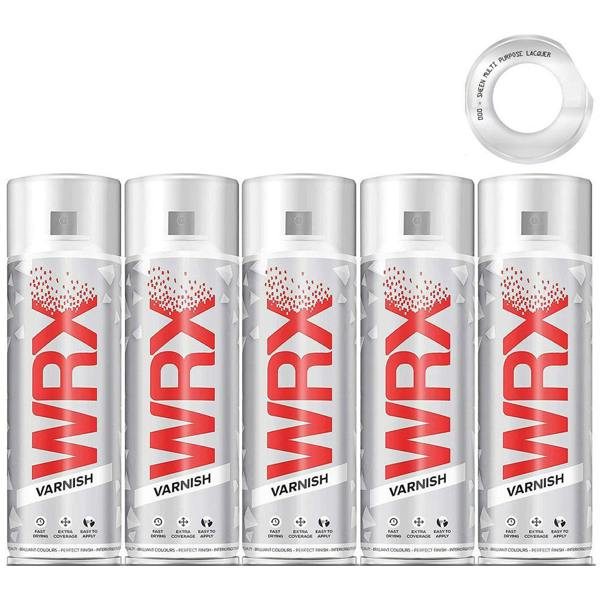 WRX 5X WRX Sheen Varnish Spray Paint 400ml