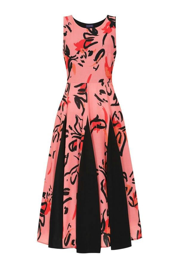 HotSquash Contrast Panel Midi Dress