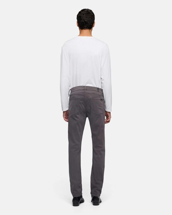 7 For All Mankind SLIMMY Mens Slim Fit Stretch Sateen Jeans - Gun Metal