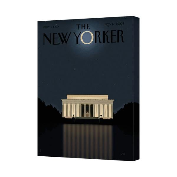 Benjamin Tate Design The New Yorker Lincoln Memorial Night Canvas Art Print UK Handmade