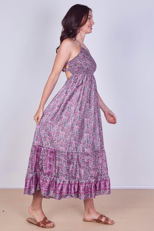 Boho Paisley Halterneck Maxi Dress