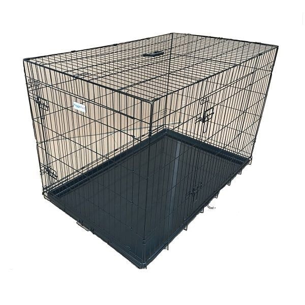 HugglePets Dog Cage with Plastic Tray
