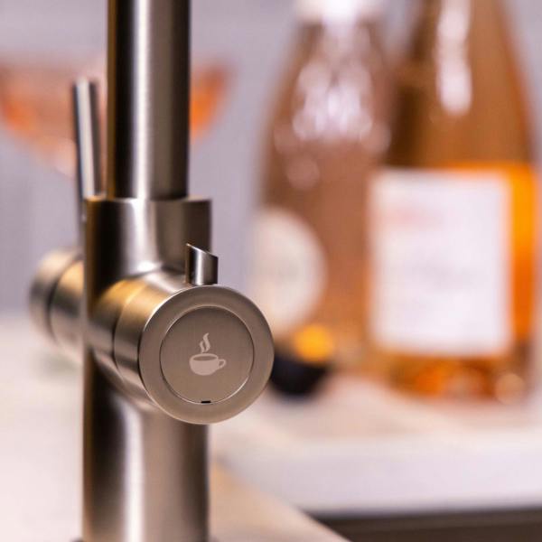 Flode Kyld 4 in 1 Instant Boiling & Cold Water Tap with Filtered Chilled Water |  Brushed Nickel Finish