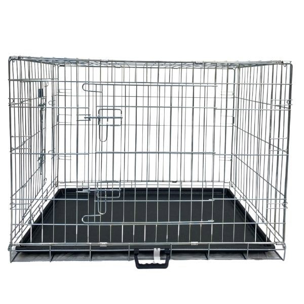 HugglePets Dog Cage with Plastic Tray