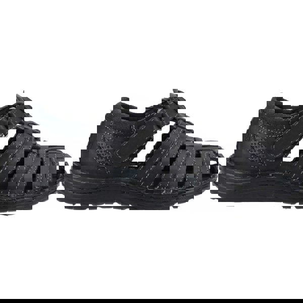 Hush Puppies Albert Leather Men's Black Sandals