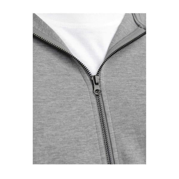 Jack And Jones Mens Big & Tall Full Zip Hoodie - Grey Melange - 