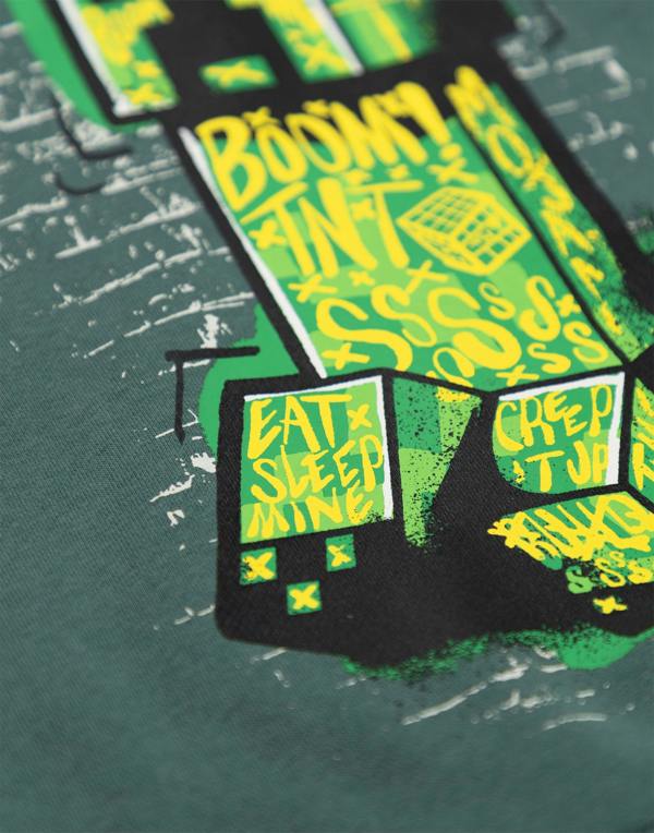 Vanilla Underground Minecraft Boys Green Creeper Sweatshirt and Joggers Set