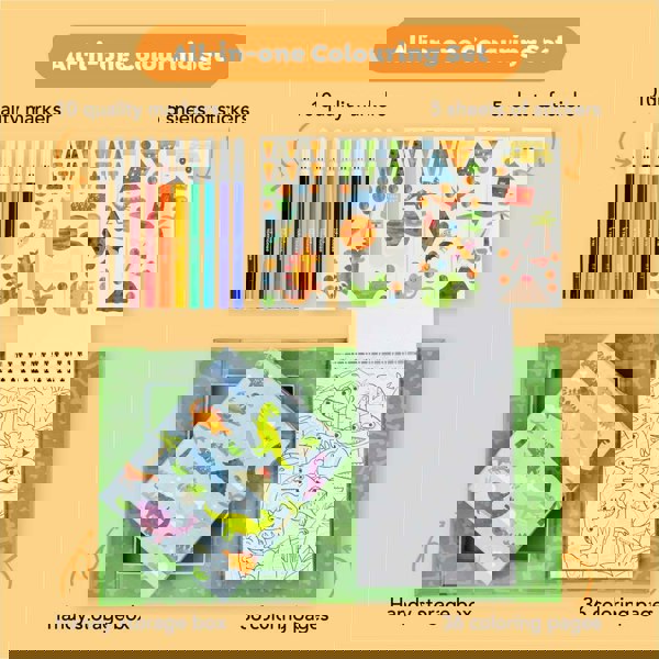 Tiger Tribe Colouring Set - Dinosaur