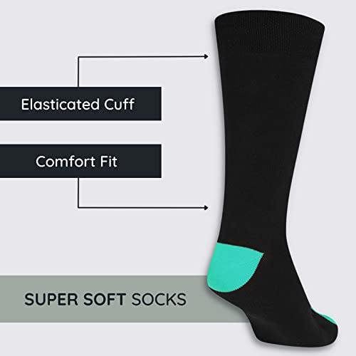 KAV 12-Pack Unisex Super Soft Calf Socks - Elastic Stretch Breathable Socks for Pre-Shrunk, Cushioned Work, Walking, Outdoor Hiking & Trainer Running