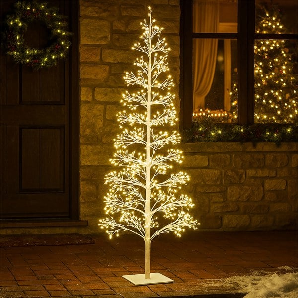 Xmas Haus 180cm White Wire Tree 3000Warm White Micro led 5m Cable