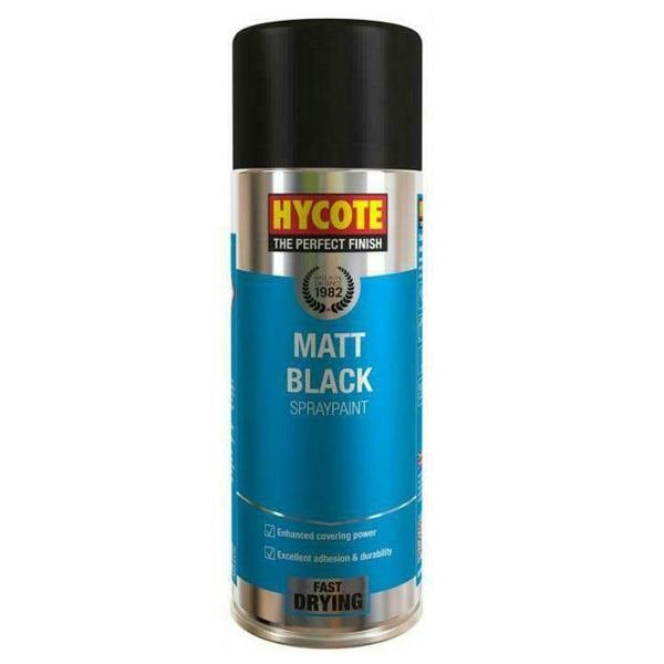 Hycote 4X Hycote Matt Black Spray Paint 400ml