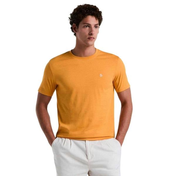 Original Penguin Mens Pete Embroidered Logo T-Shirt - Yellow - 