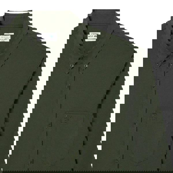 Lacoste Mens Cotton Regular Shirt - Green - 