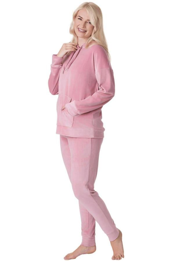 Womens Supersoft Velour Loungewear Pyjama Set
