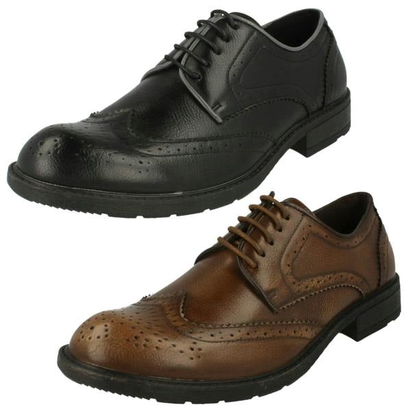 Maverick Mens Maverick Low Heel Brogue Lace Up Shoes