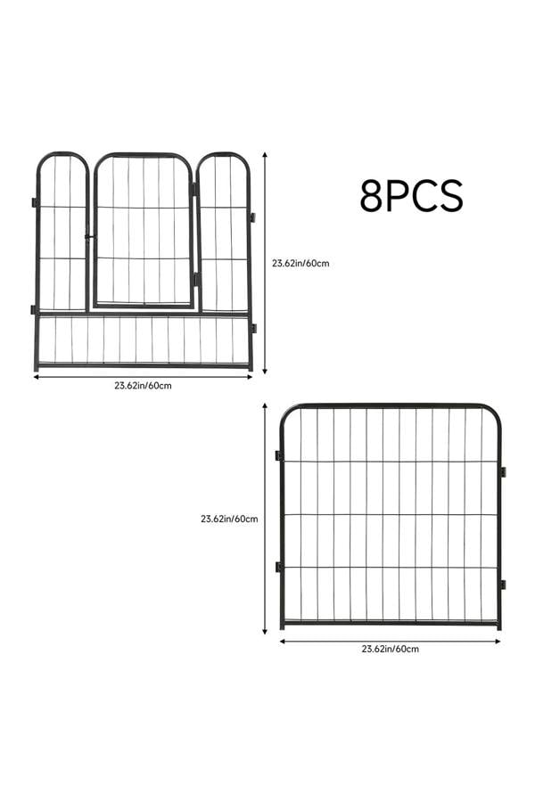 Living and Home 8 Panels Metal Pet Playpen with a Door
