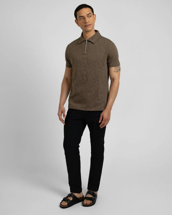 Steel & Jelly Norwood - Leaf Textured Polo Shirt