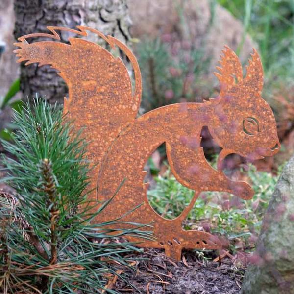 Ferncrest Trading Steel Squirrel Silhouette Garden Stake Ornament