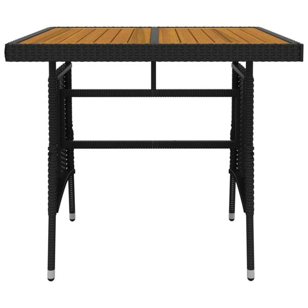 Berkfield 3 Piece Outdoor Dining Set Poly Rattan Black
