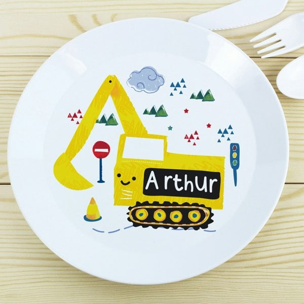 Personalised Memento Company Personalised Digger Plastic Plate