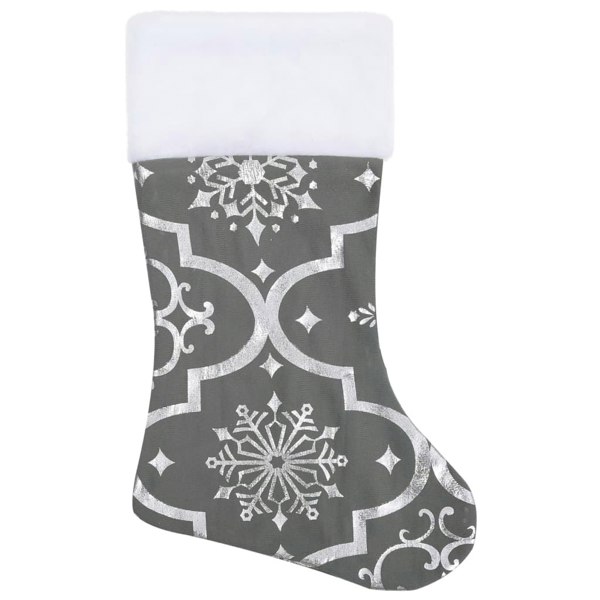 Berkfield Luxury Christmas Tree Skirt with Sock Grey 90 cm Fabric