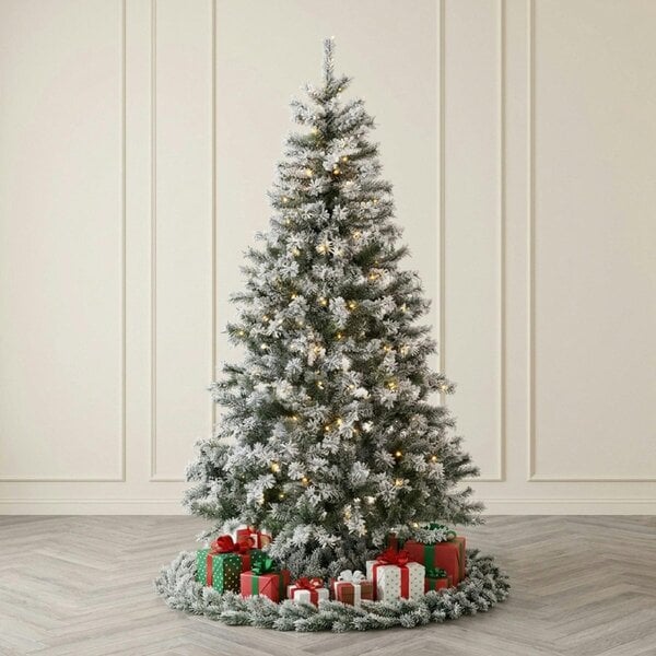 Garden Greatness 7ft Heritage Fir Snowy Flocked Christmas Tree