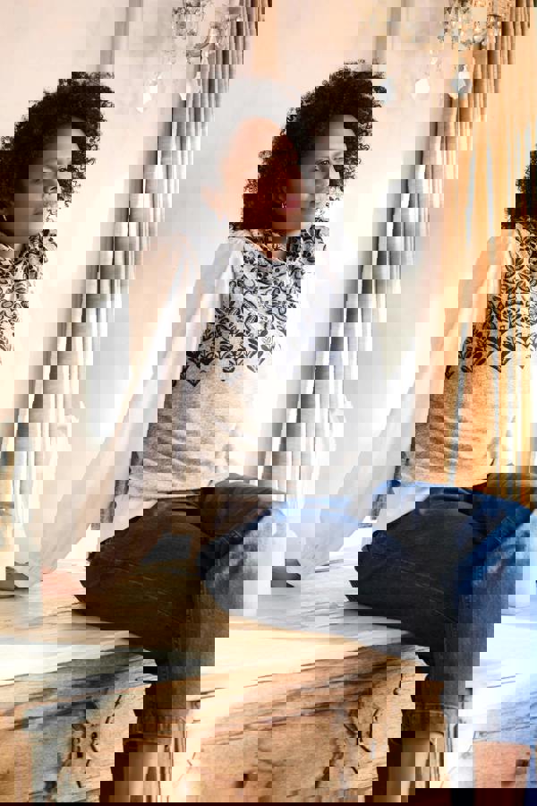 Lily & Me Hawthorn Fair Isle Tank Top Grey