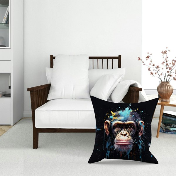 Warren Reed Monkey Face Splashart With Blue Floor Cushion