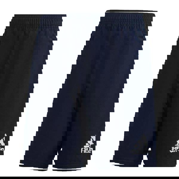 Adidas Mens Striped Rugby Shorts - Navy/White