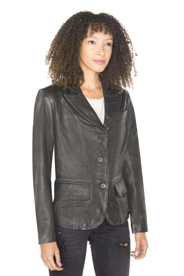 Infinity Leather Womens Leather Blazer Jacket-Seregno
