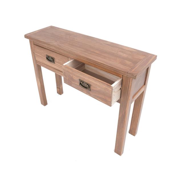 Cabinet Bits Padua Lacquered 2 Drawer Console Table Brass Drop Handle