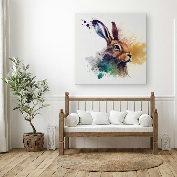 Warren Reed Hare Close Up Splashart Canvas